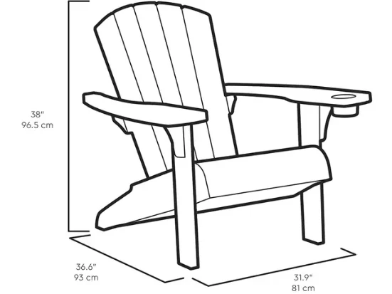 Alpine Adirondack Chair - Graphite - Four Pack - Image 13