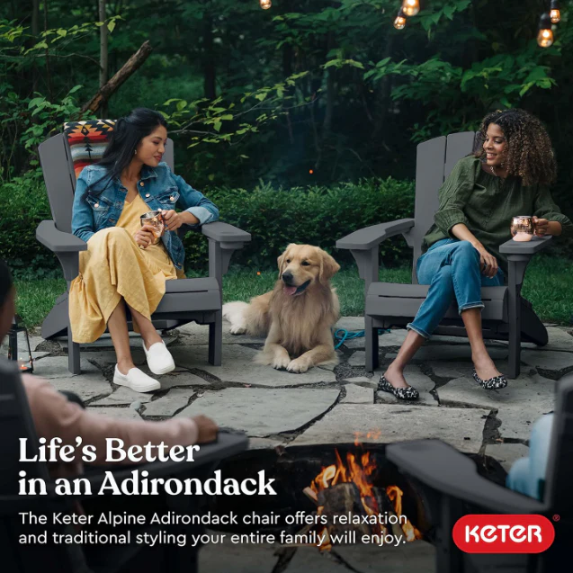 Alpine Adirondack Chair - Graphite - Four Pack - Image 9