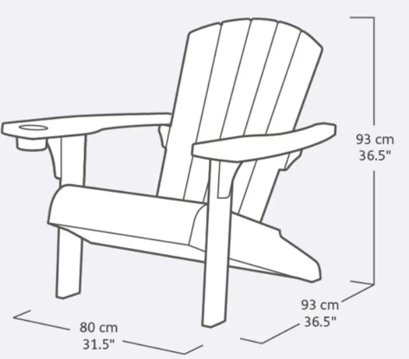 Alpine Adirondack Chair - Grey - Image 6