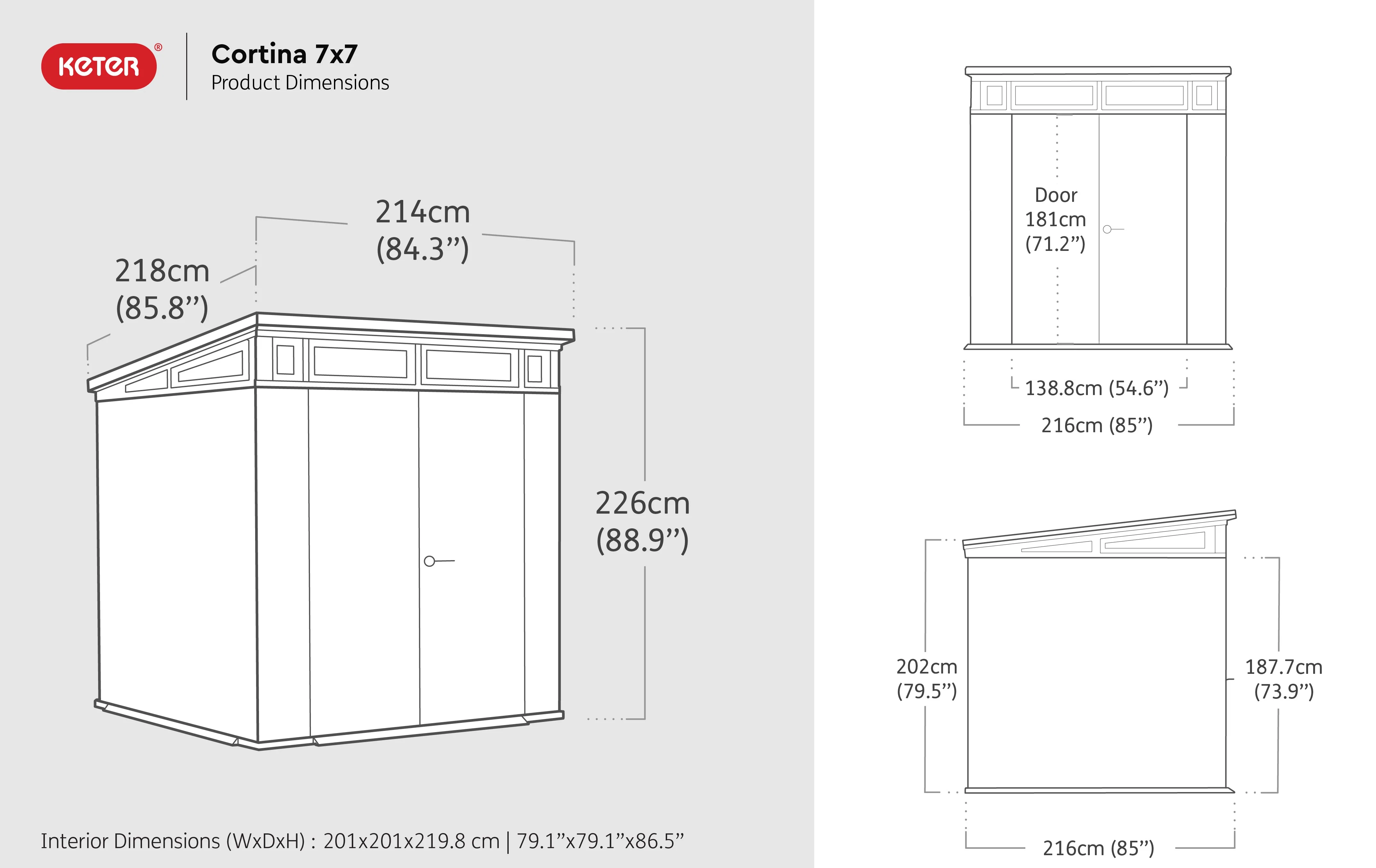Cortina 7x7 Shed 2.16m x 2.16m - Image 10