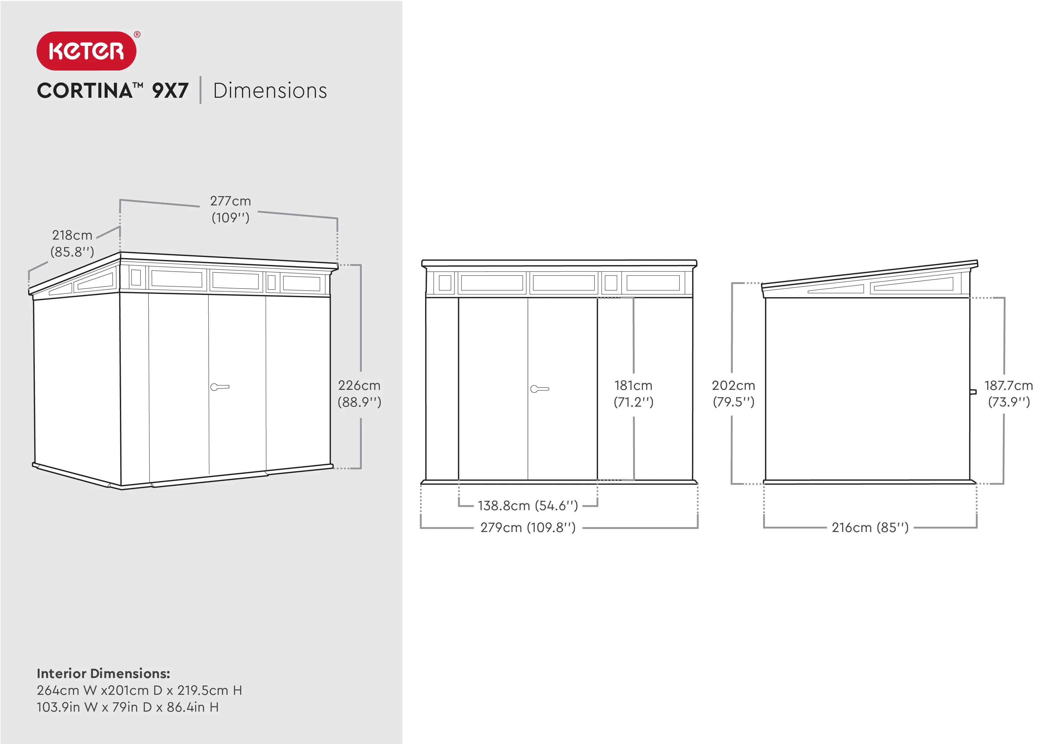 Cortina 9x7 Shed 2.79m x 2.16m - Image 12
