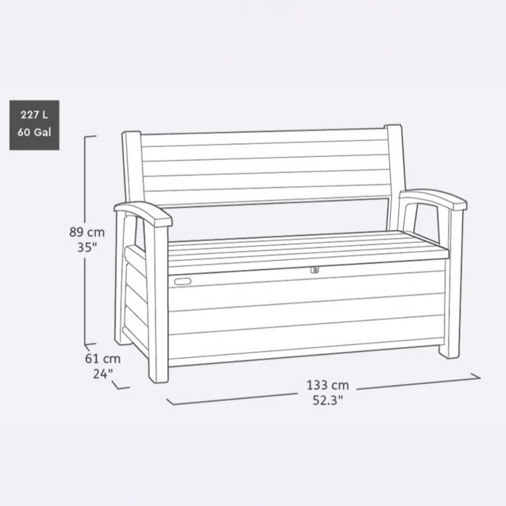 Deco Bench - Walnut 227L - Image 5