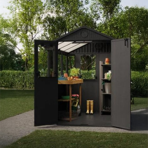Keter Potting Shed 6x8 - Graphite 1.9m x 2.44m - Image 3