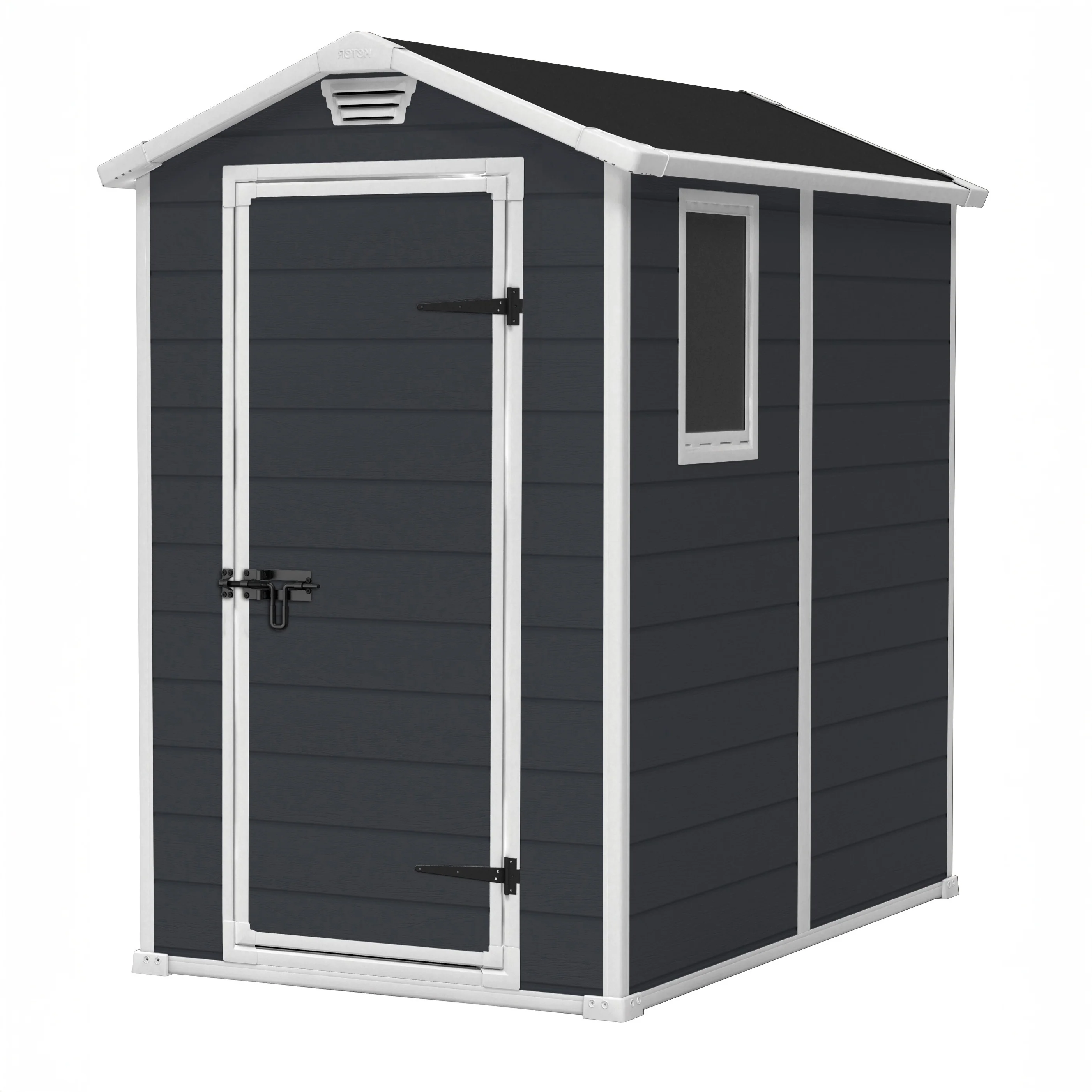 Manor 4 x 6 Storage Shed 1.18m x 1.84m - Dark Grey - Image 3