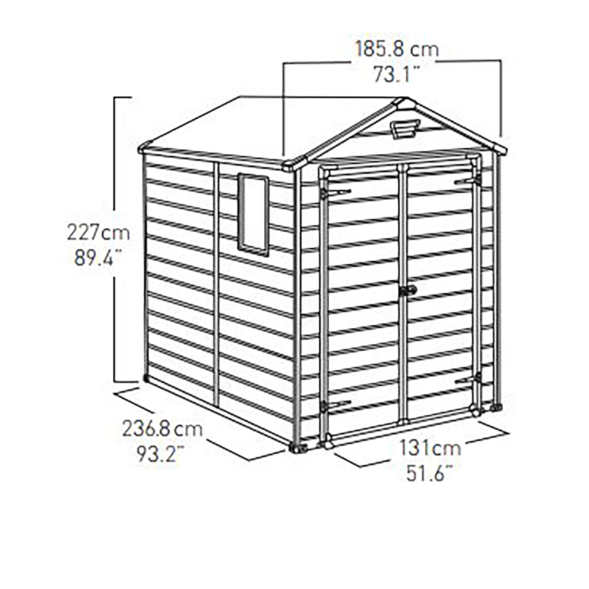 Manor 6 x 8 Double Door Shed 1.75m x 2.22m - Image 7