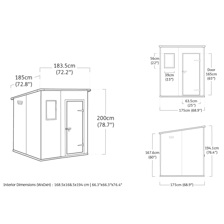 Manor Pent 6 x 6 Garden Shed 1.75m x 1.75m - Image 6