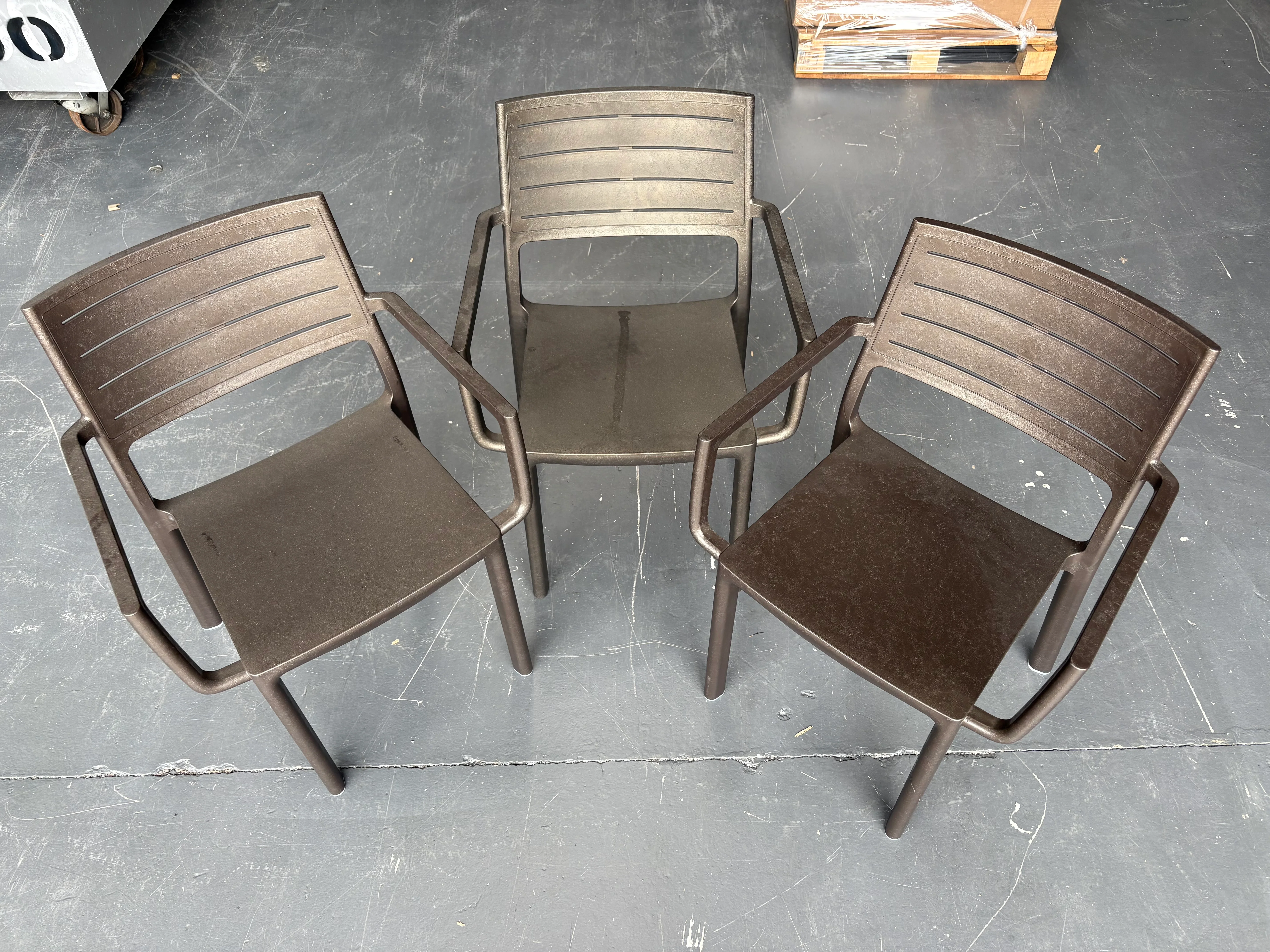 Metaline Metal Look Dining Chair Set of Three - 2ND - Image 3
