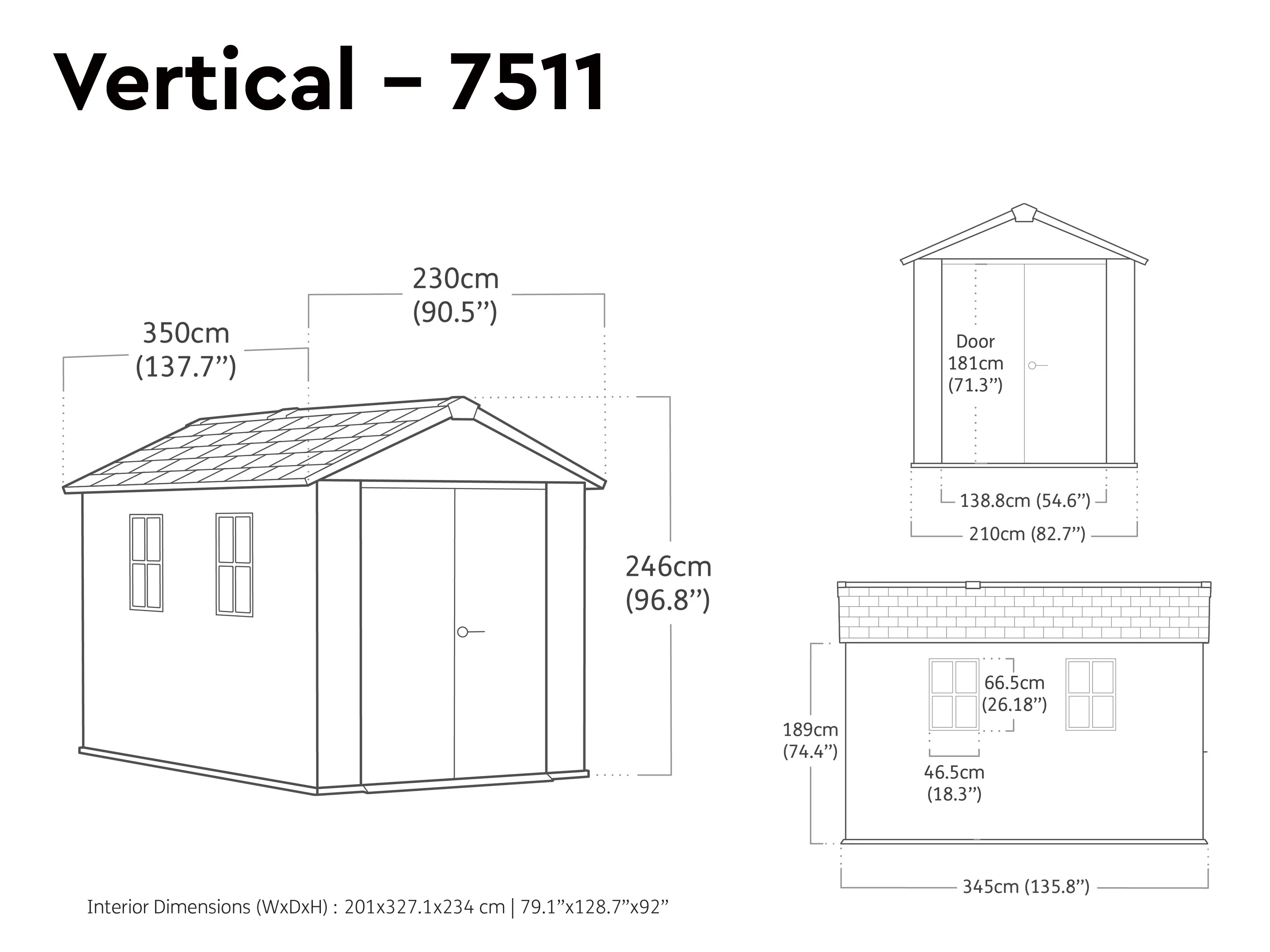 Newton Plus 7511 Shed - Grey 2.1m x 3.42m - Image 16