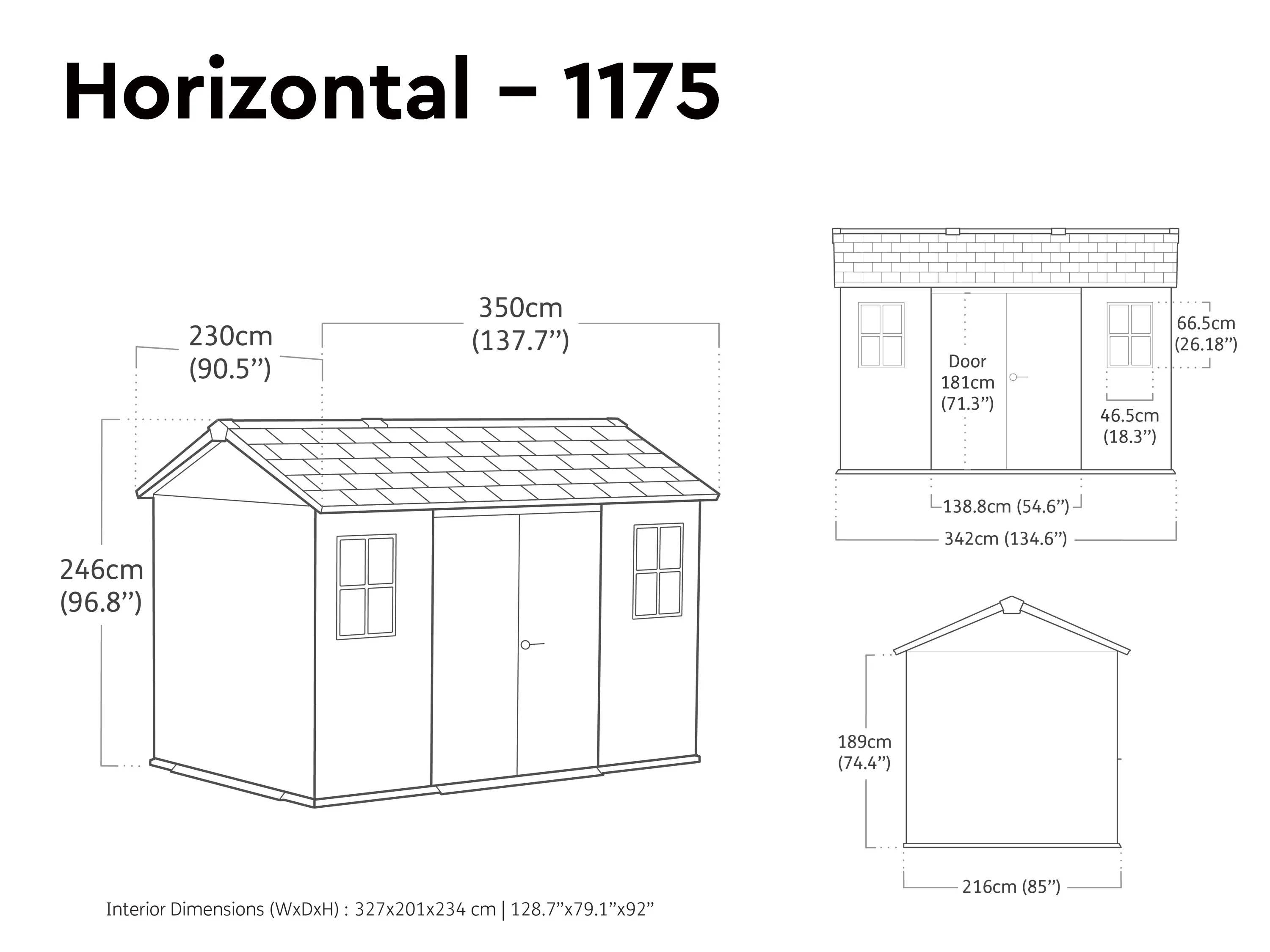 Newton Plus 7511 Shed - Grey 2.1m x 3.42m - Image 17