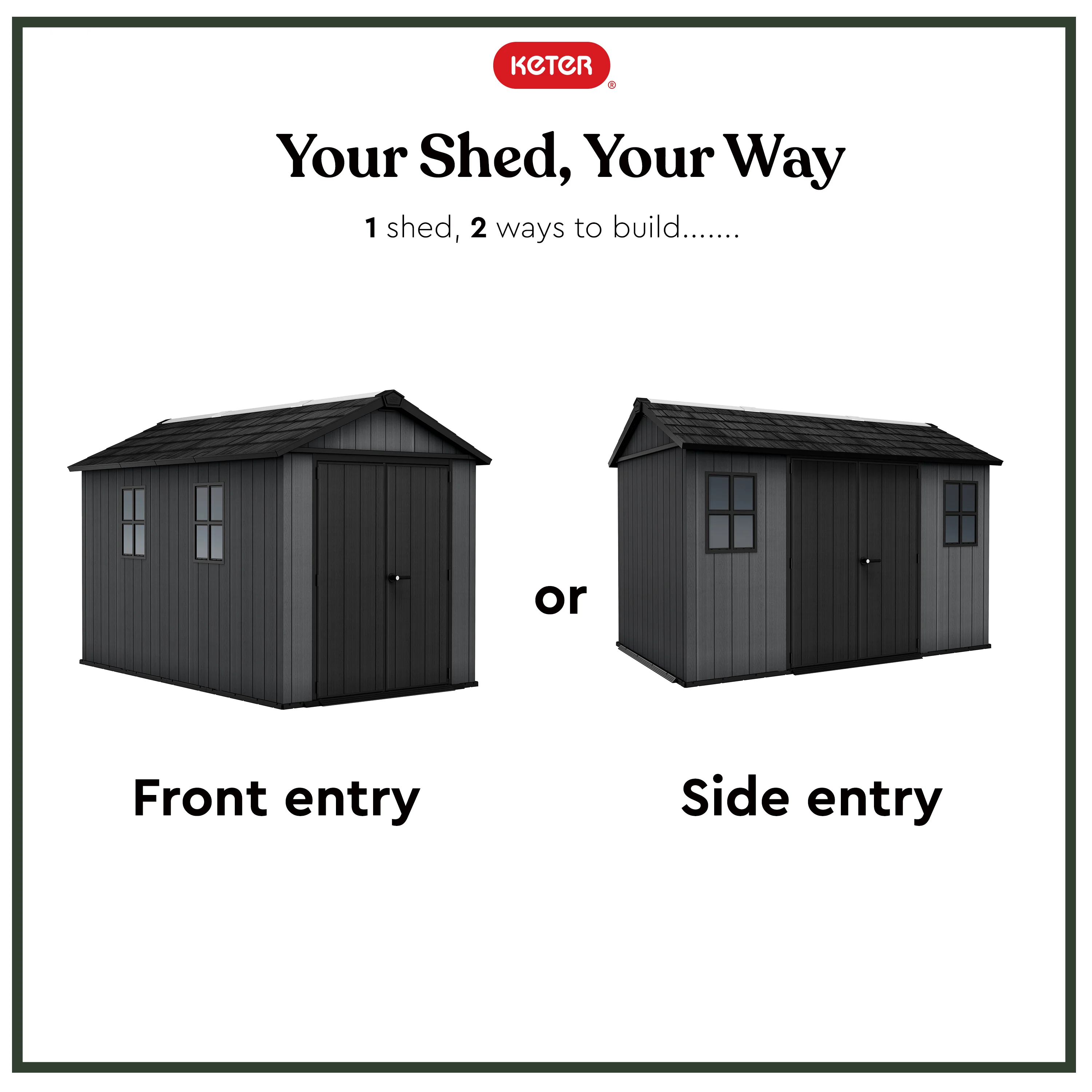 Newton Plus 7511 Shed - Grey 2.1m x 3.42m - Image 3