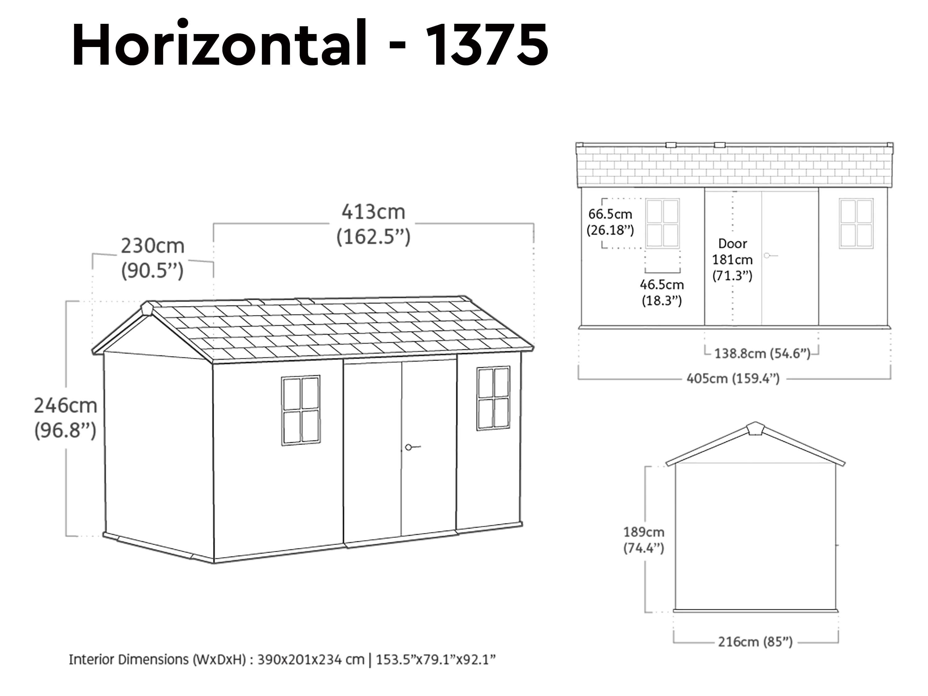 Newton Plus 7513 Shed - Grey 2.1m x 4.05m - Image 16
