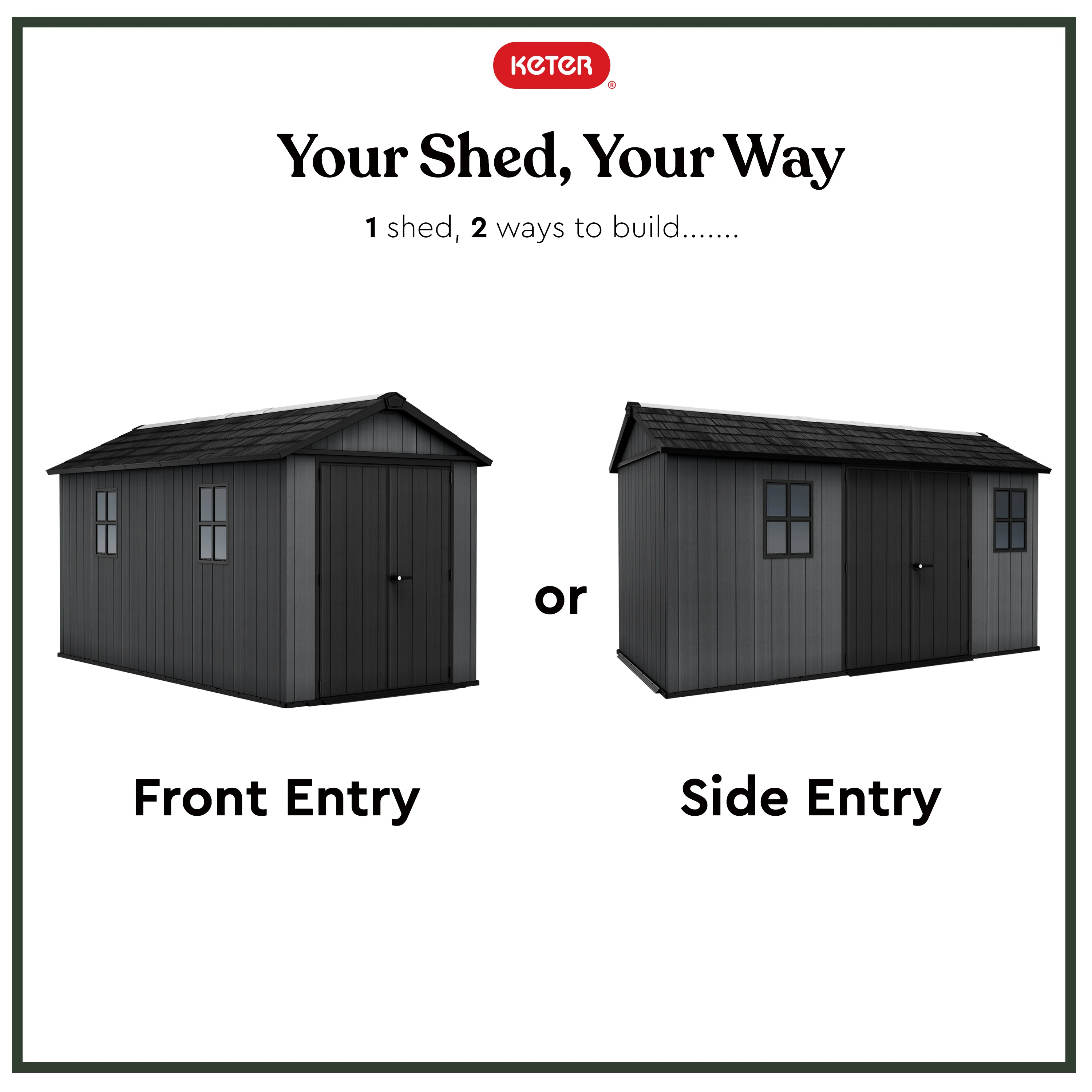 Newton Plus 7513 Shed - Grey 2.1m x 4.05m - Image 3