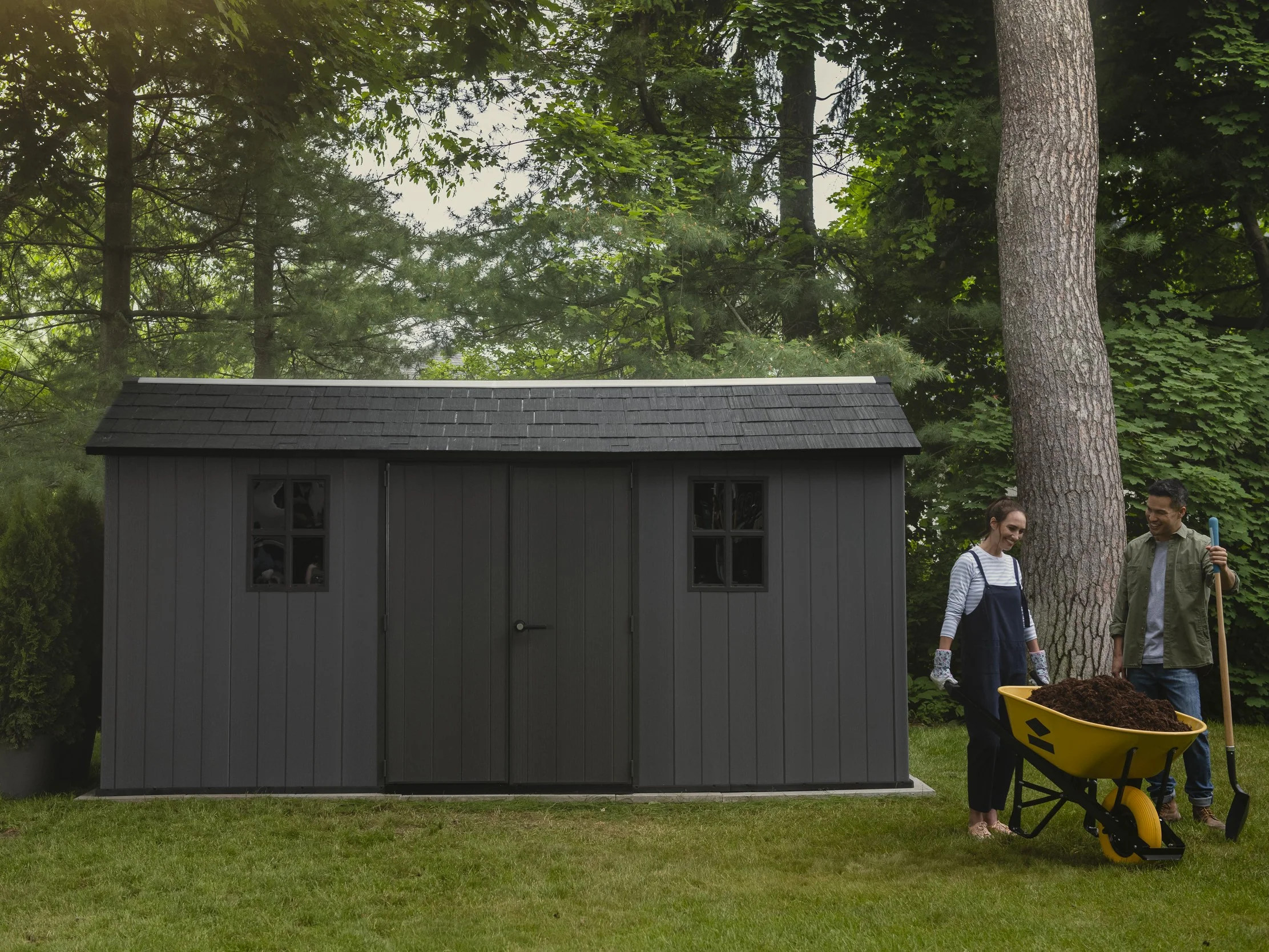 Newton Plus 7515 Shed - Grey 2.1m x 4.68m - Image 5