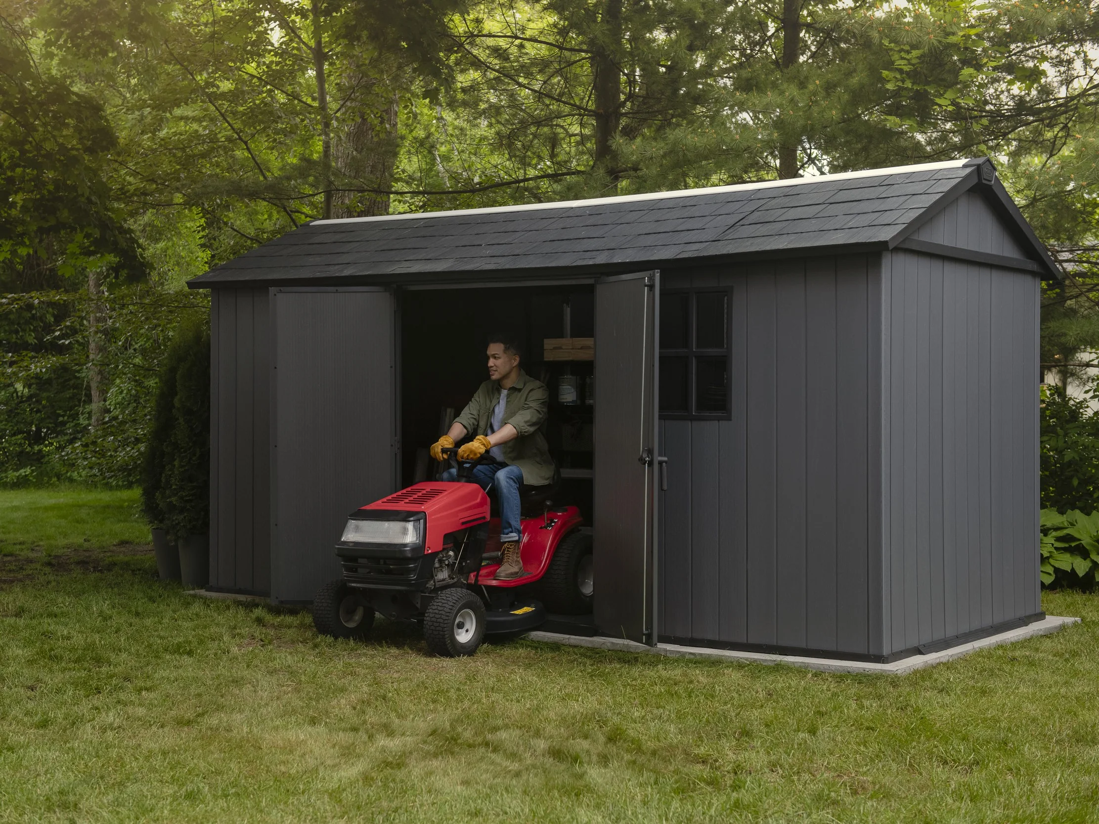 Newton Plus 7515 Shed - Grey 2.1m x 4.68m - Image 7