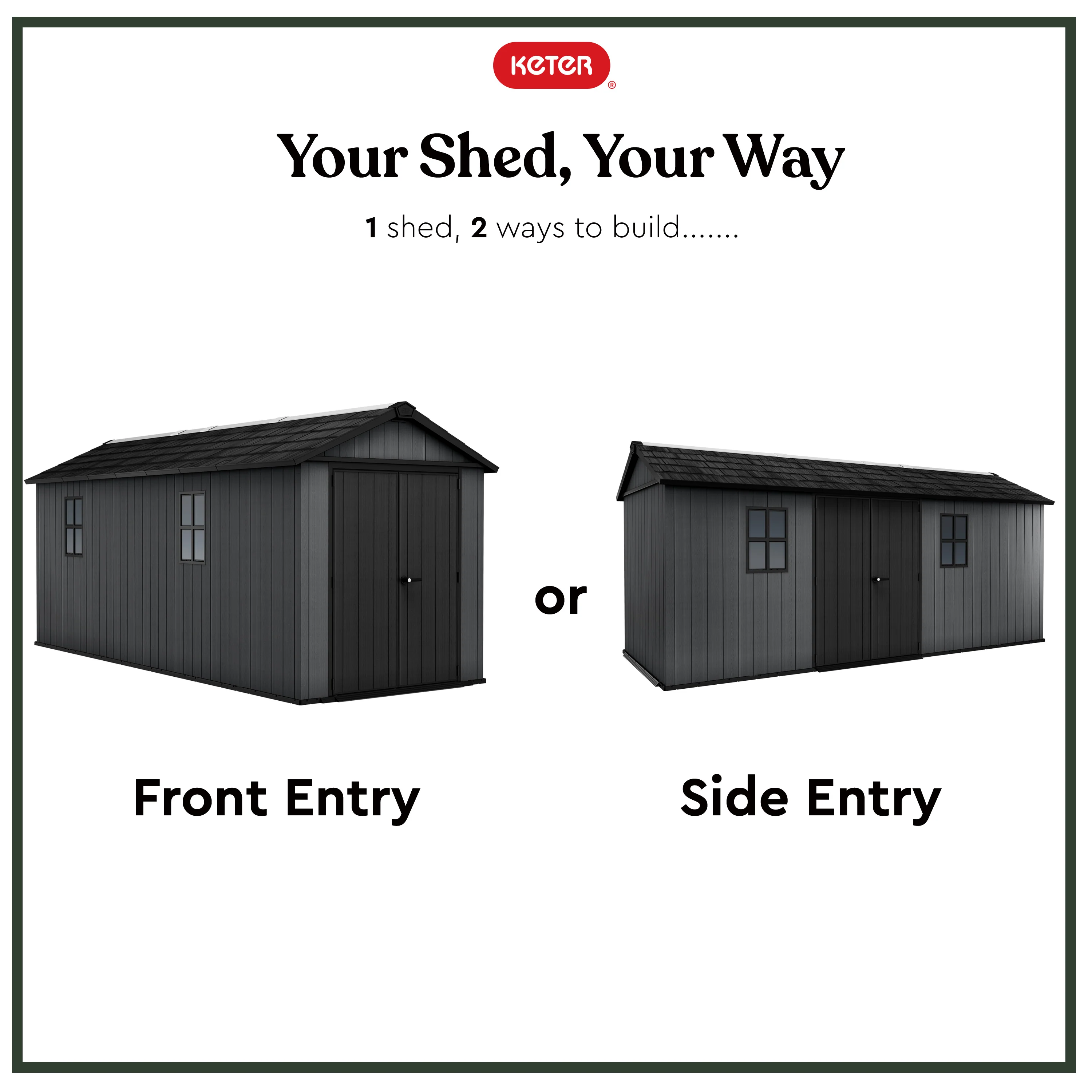 Newton Plus 7517 Shed - Grey 2.1m x 5.3m - Image 3
