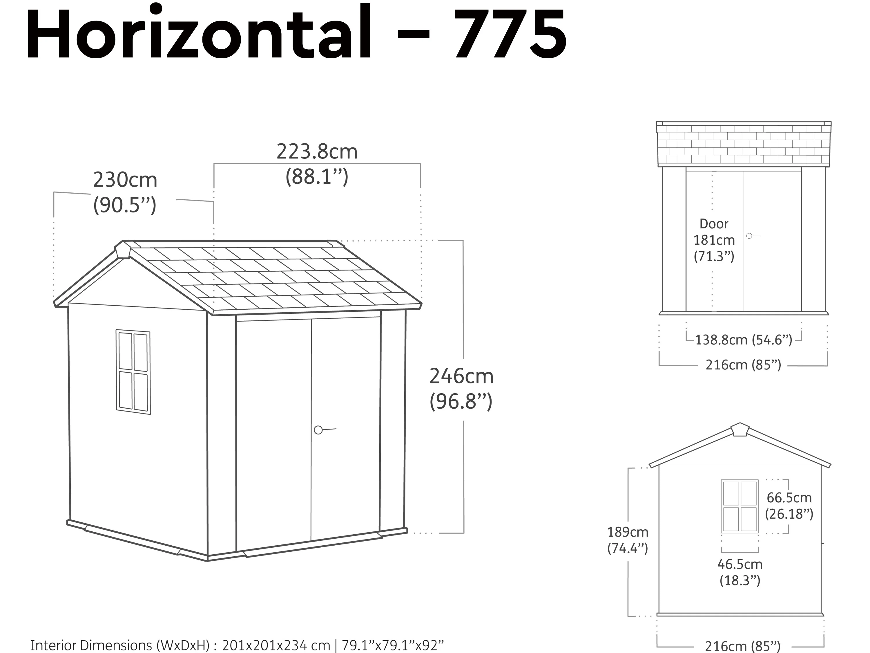 Newton Plus 757 Shed - Grey 2.1m x 2.16m - Image 17