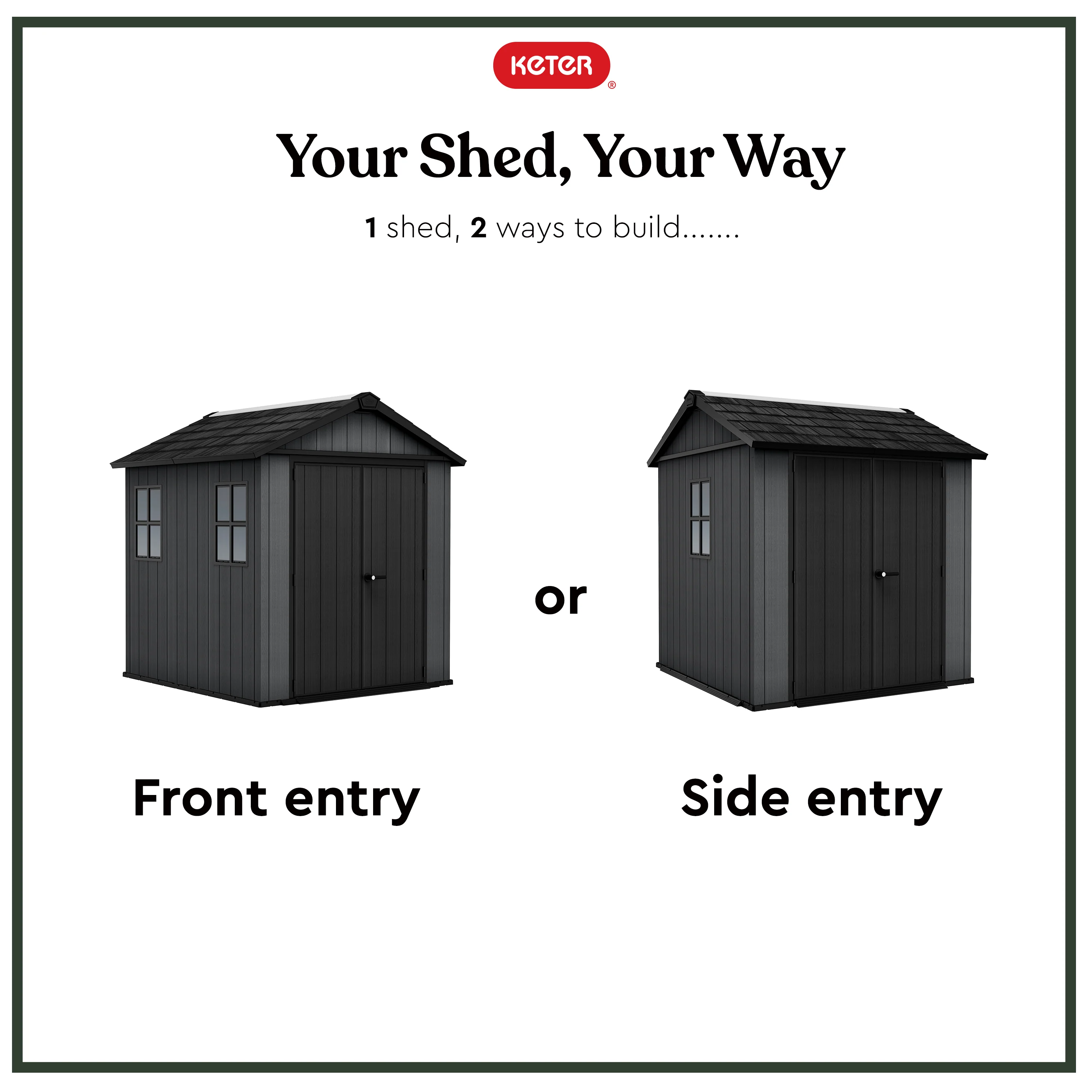 Newton Plus 757 Shed - Grey 2.1m x 2.16m - Image 3