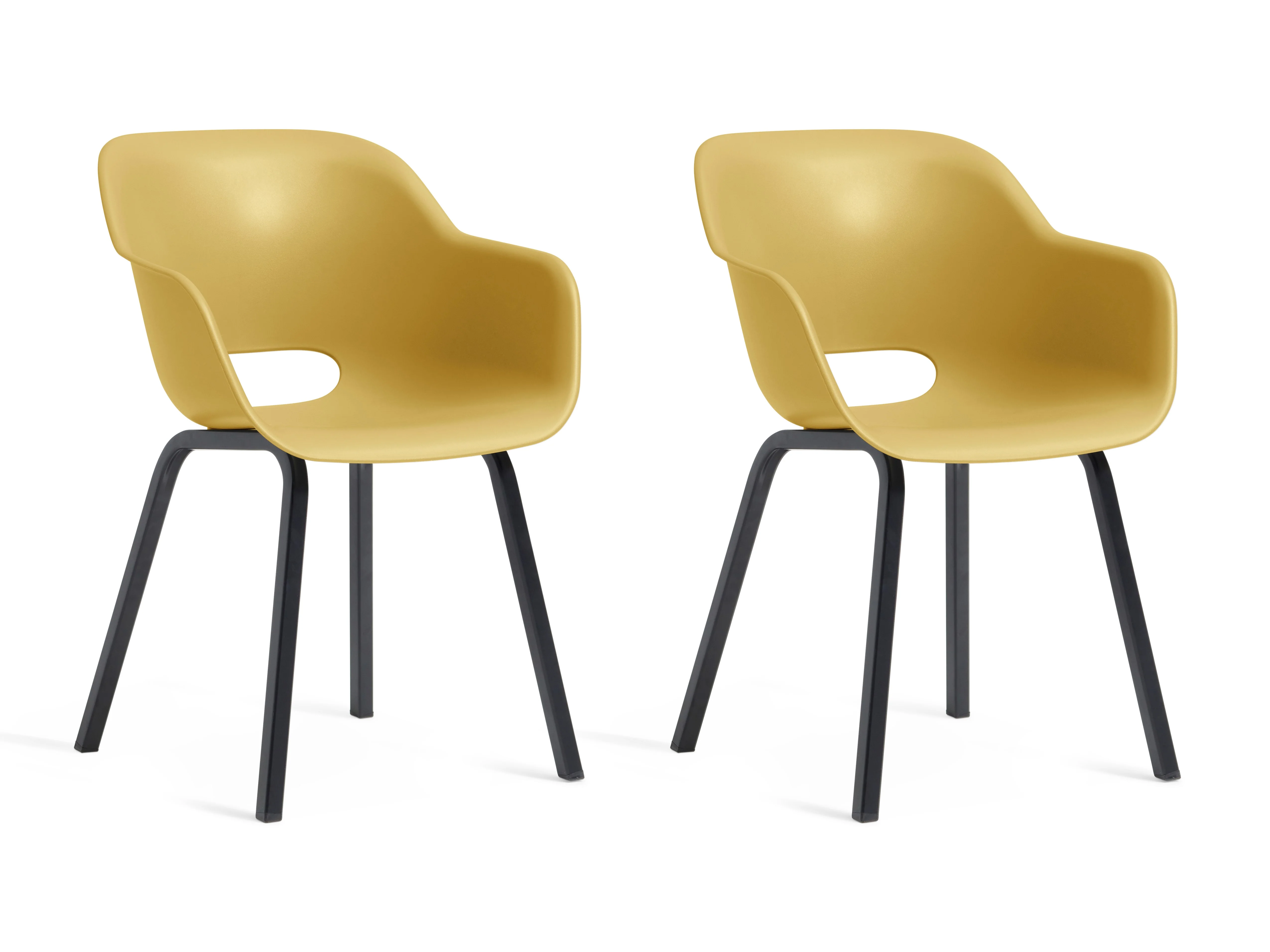 Noa Cup Chair - Twin Pack - Mustard Yellow - Image 3