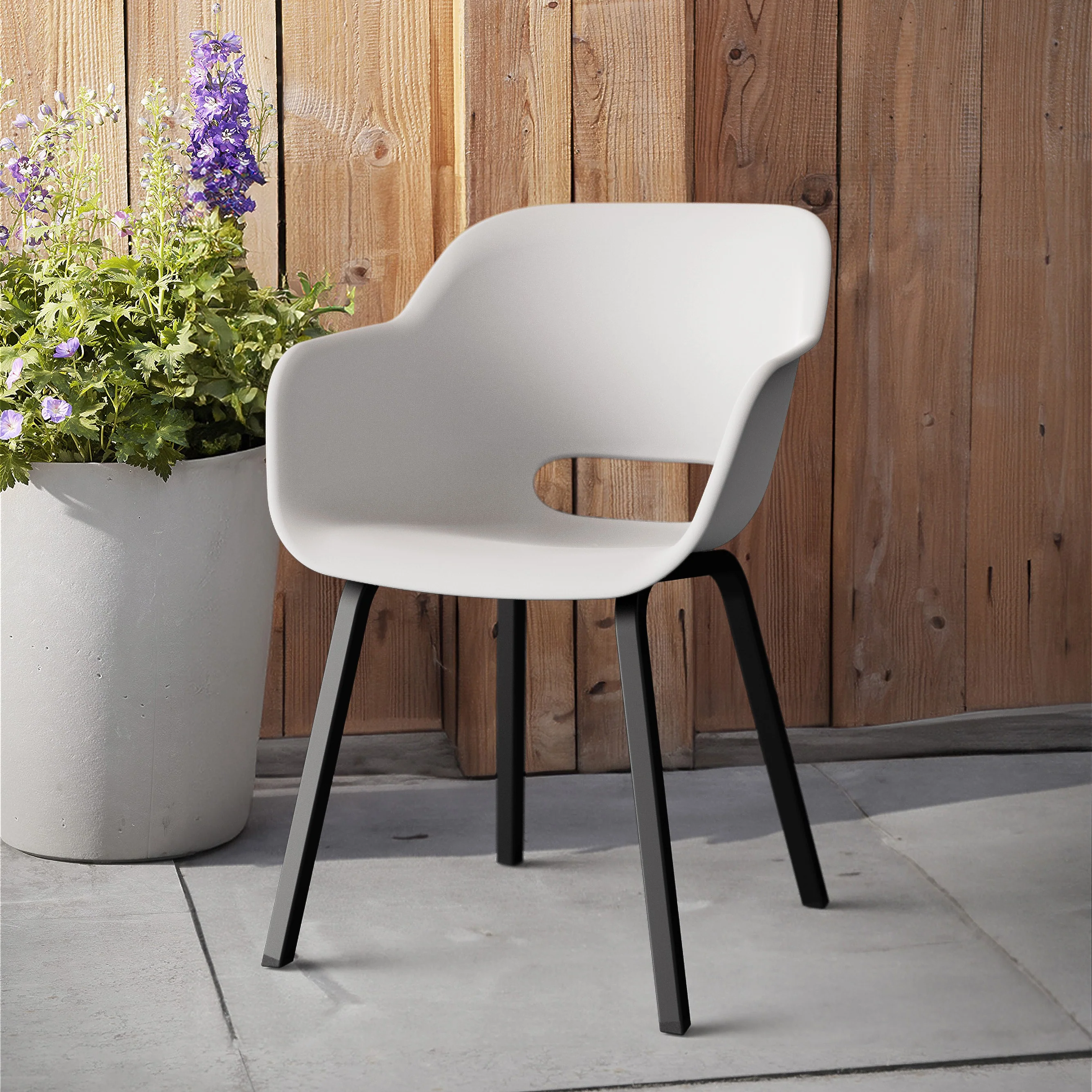 Noa Cup Chair - Twin Pack - White - Image 3