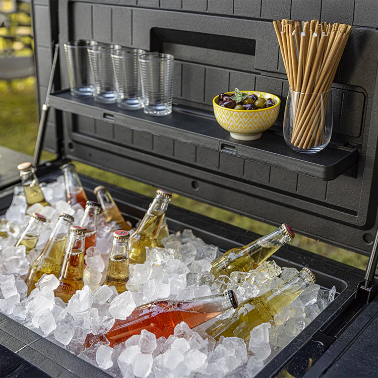 Patio Cooler and Beverage Cart - Image 3