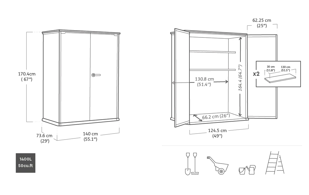 Venetian High Store Plus Shed Brown - Signature Collection - Image 10