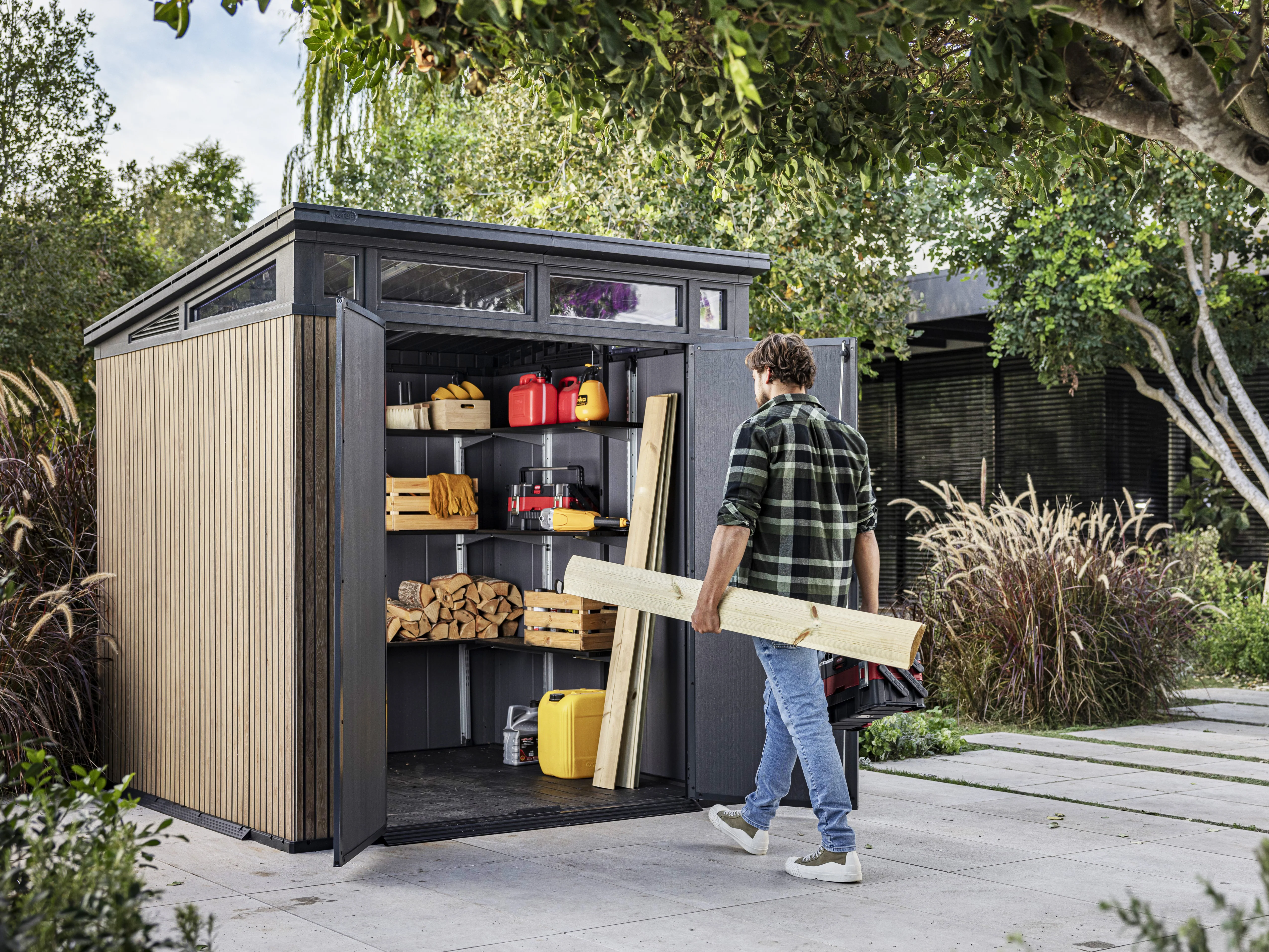 Venetian Shed 7x7 Brown 2.16m x 2.16m - Signature Collection - Image 5