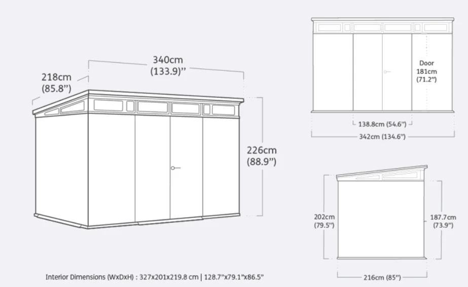 Walnut 11x7 Shed 3.42m x 2.16m - Signature Collection - Image 13